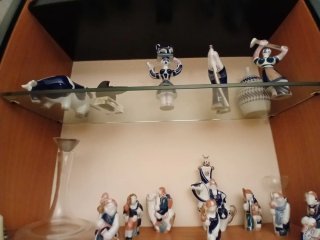 Set de 7 Figuras de Porcelana de Peregrinos