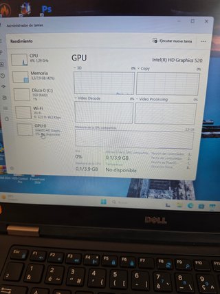 Ordenador portátil Dell i5 Sexta generación, 8RAM