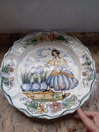 Plato de Porcelana Manchego Decorado