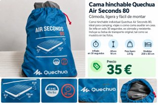Cama Hinchable Quechua Air Seconds 80