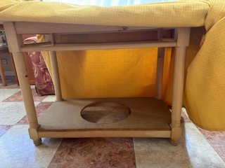 Mesa camilla con faldilla