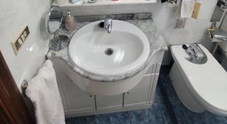 Bidé de cerámica blanco y inodoro Lavabo+espejo