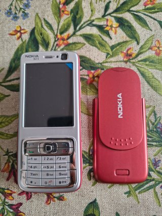 Móvil Nokia N73 Rojo/Plateado