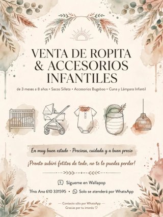 Ropita infantil, cuna, Bugaboo y más cositas
