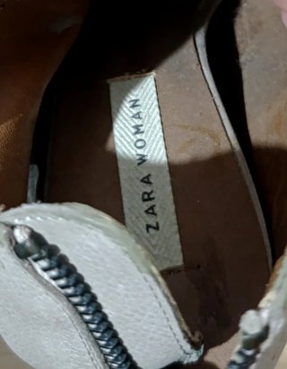 Zara Cuña Alta Flecos Beige