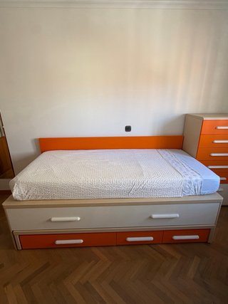 Cama nido 90 y Cómoda a juego