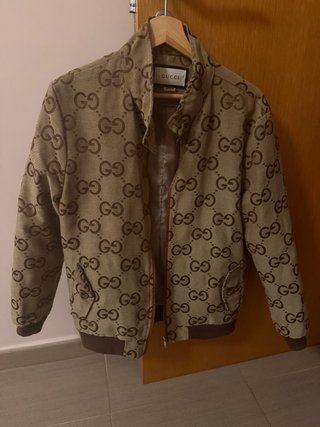Chaqueta Harrington Gucci GG Beige