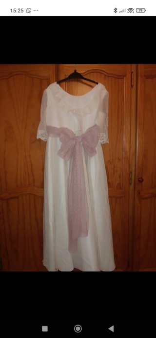 Vestido de Comunión Blanco + zapatos + cancán