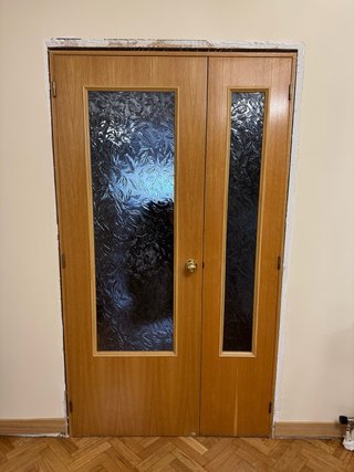 Puertas Dobles de Melamina Efecto Madera