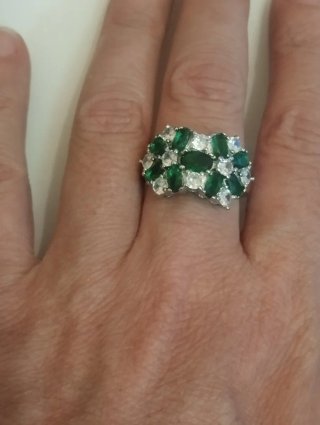 Anillo de Plata con Esmeraldas