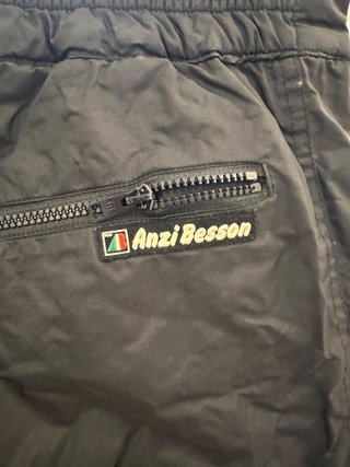 Pantalón de Nieve Vintage Anzi Besson Negro