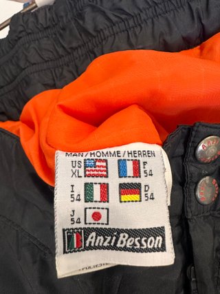 Pantalón de Nieve Vintage Anzi Besson Negro