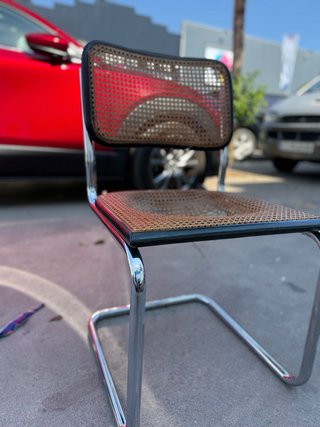 Silla Cesca Metal y Rattan