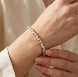 Pulsera de Tenis Dorada