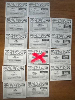 Lote 15 Cromos Liga Este 2026-27 Segunda Edición