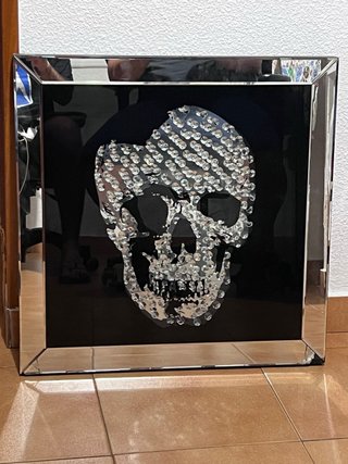 Cuadro de Calavera con Cristales