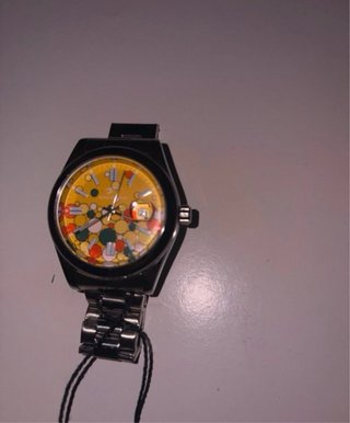 Reloj Ricego Hombre Plateado y Amarillo