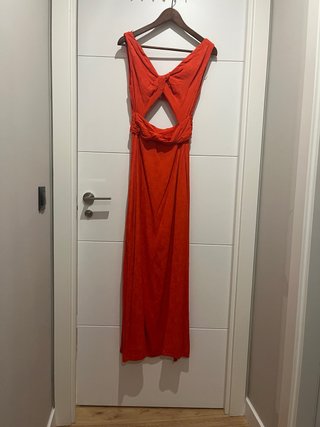 Vestido largo anaranjado Pedro del Hierro