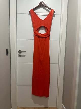 Vestido largo anaranjado Pedro del Hierro