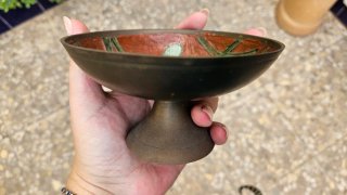 Cuenco de bronce esmaltado