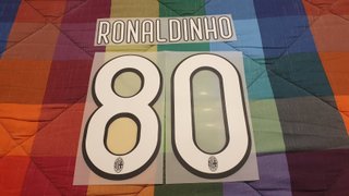 Nameset #80 RONALDINHO per maglia Milan 2009/2010