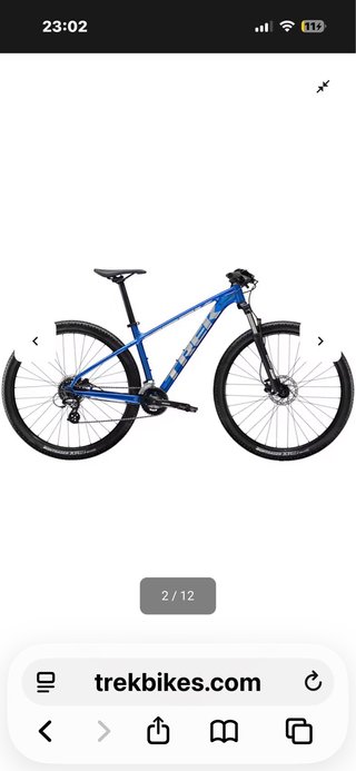 Bicicleta de Montaña Trek Azul 2022. Frenos disco.