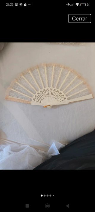 Abanico de novia encaje