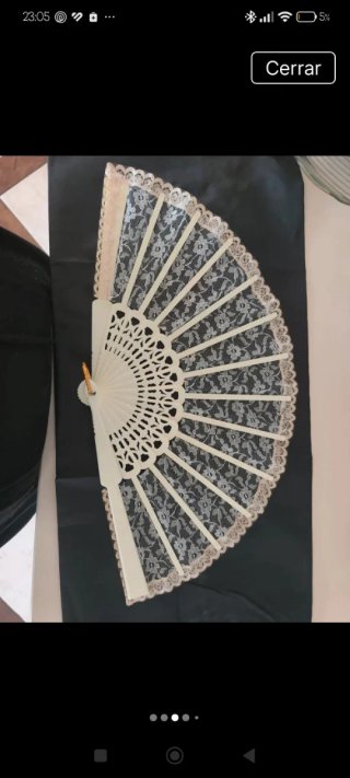 Abanico de novia encaje