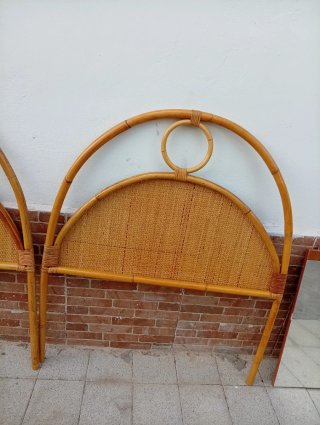 2 Cabeceros de Mimbre para Cama de 90