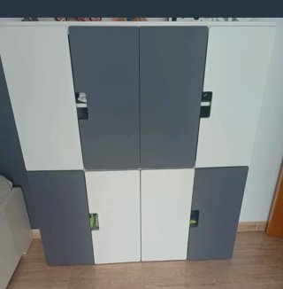 Zapatero IKEA Blanco y Gris