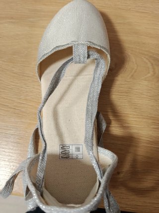 Esparteñas Plata Talla 37