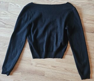 Jersey corto negro fruncido