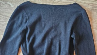 Jersey corto negro fruncido