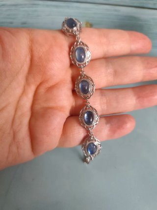 Pulsera de Aguamarina natural.
