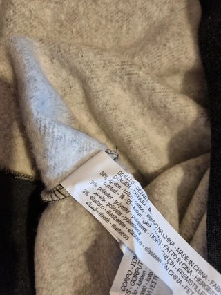 Sudadera Jersey Zara Gris con etiqueta