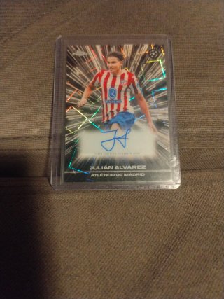 Carta Cromos Julian Alvarez Autografiada