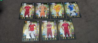 Lote 7 Cromos Match Attax 100 Club