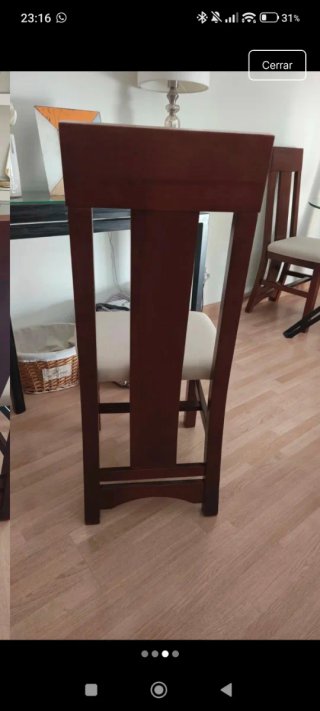 Sillas de Salón de Madera Oscura