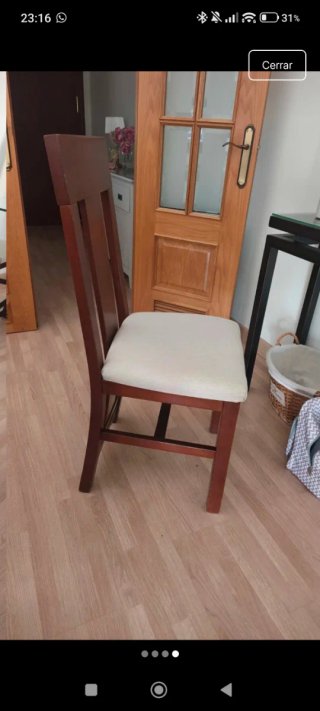 Sillas de Salón de Madera Oscura