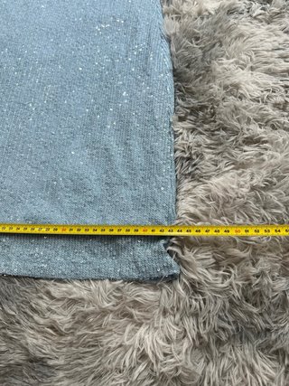 Stradivarius Vestido Lentejuelas – Azul Celeste