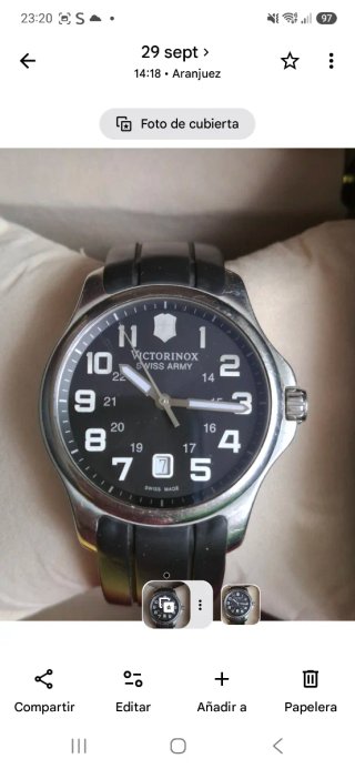 Reloj Victorinox Swiss Army Plata y Azul