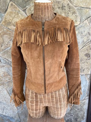 Chaqueta de ante con flecos