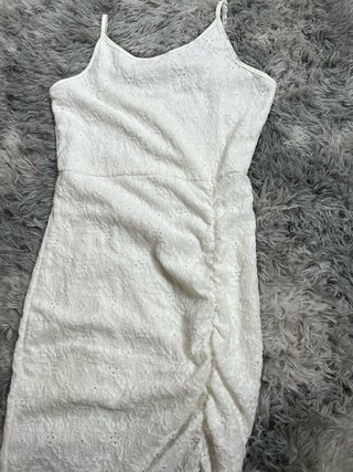 Vestido Midi Joocy Babi Blanco Bordado Volantes