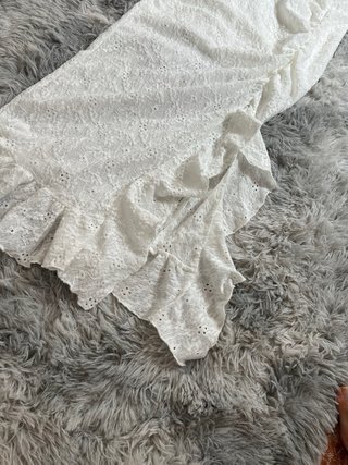 Vestido Midi Joocy Babi Blanco Bordado Volantes