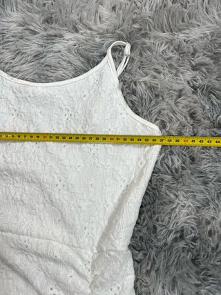 Vestido Midi Joocy Babi Blanco Bordado Volantes