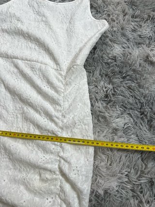 Vestido Midi Joocy Babi Blanco Bordado Volantes