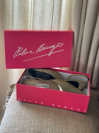 Tacones Pilar Burgos Tela Verde Oliva