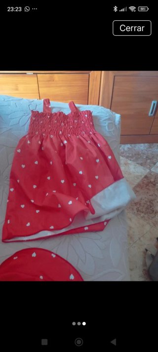 Vestido y Sombrero para Bebé 12-18 Meses