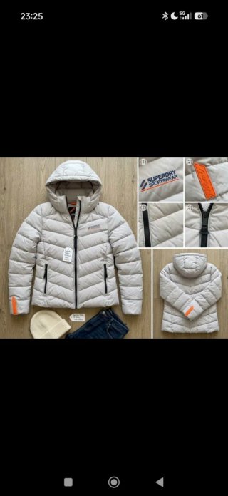 Cazadora Superdry Gris Talla S