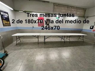 Noleggio Tavoli Pieghevoli Bianchi 180x70 nuovi